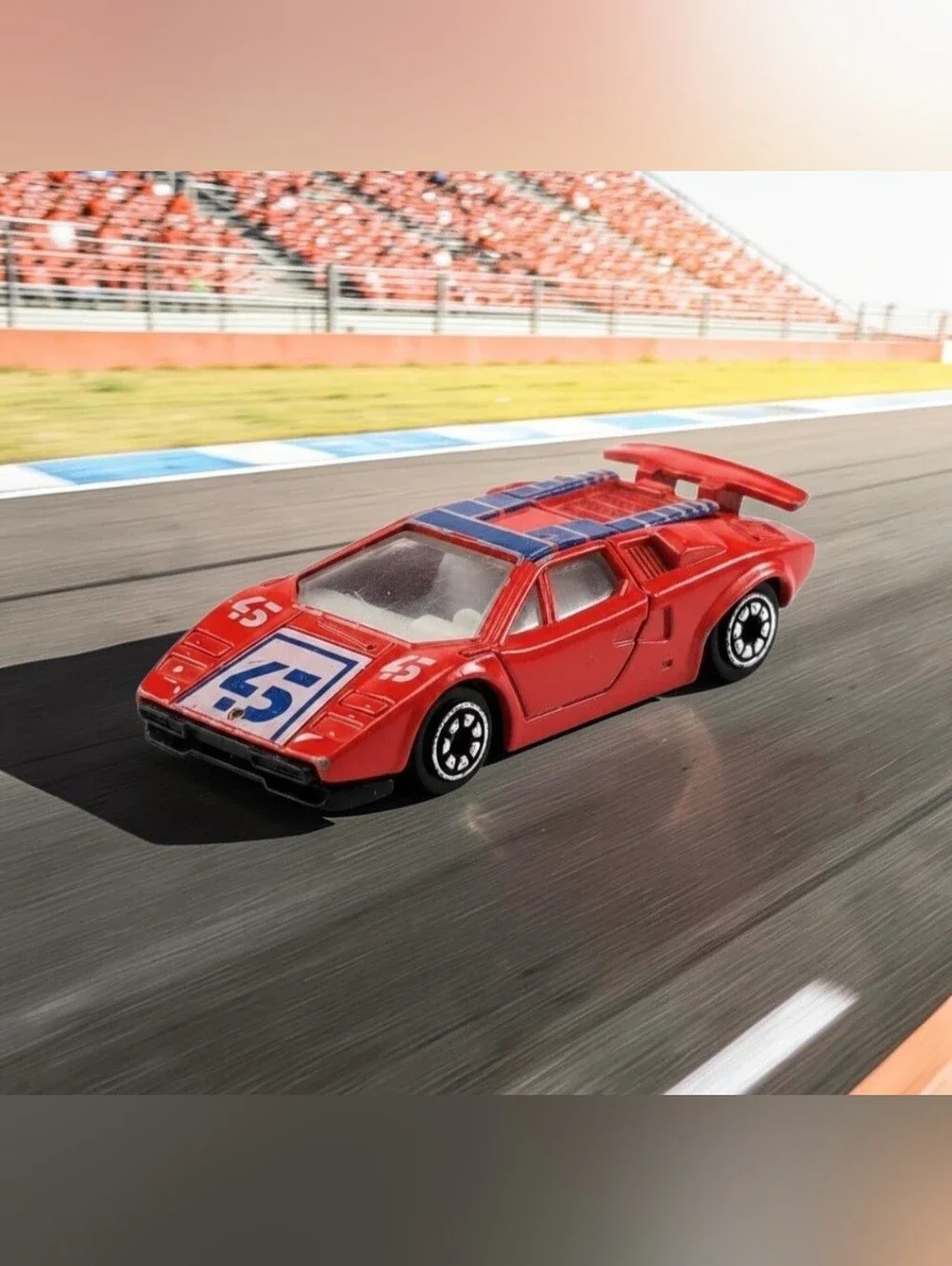 Yatming Lamborghini Countach Tomica Design Red #45 Racing Decals Die-Cast 1:64 T